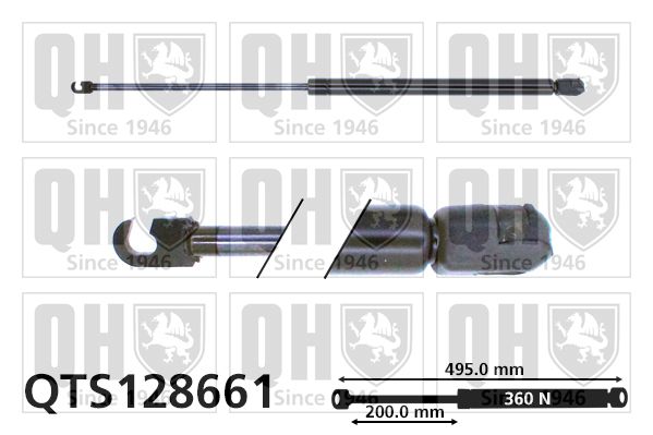 QUINTON HAZELL Газовая пружина, крышка багажник QTS128661